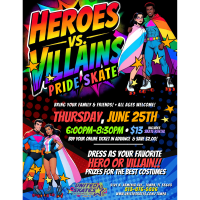 Heroes VS. Villains Pride Skate at United Skates of America