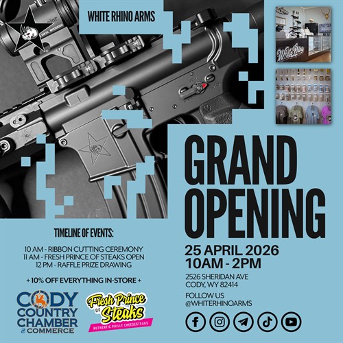 White Rhino Arms Grand Opening Flyer