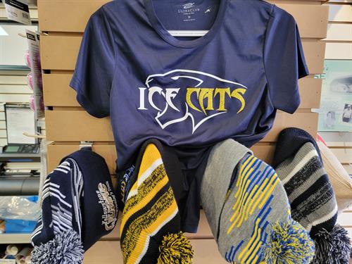 Ice Cats Hockey beanies and custom apparel