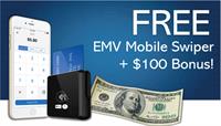 Free EMV Mobile Credit Card Reader + $100 Bonus