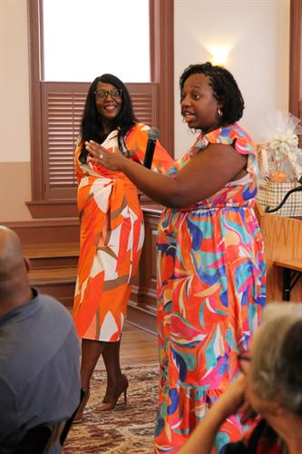 Heather Robinson presenting at Women In Business with Leah Rosser