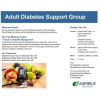 Aspirus Hosts Adult Diabetes Support Group