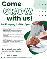 Join our Team as a Bookkeeper – Apply Now!