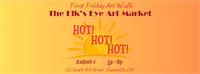 Hot! Hot! Hot! - August First Friday Art Walk at the Elk’s Eye Art Market