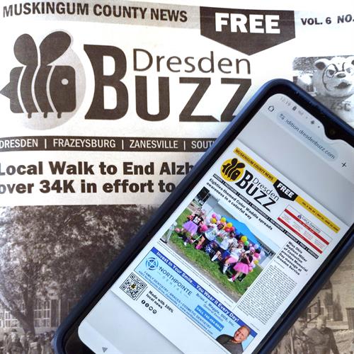 The Dresden Buzz can be read digitally in full color on any device.  Visit dresdenbuzz..com.