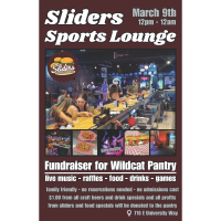 Sliders Sports Lounge Fundraiser for Wildcat Pantry