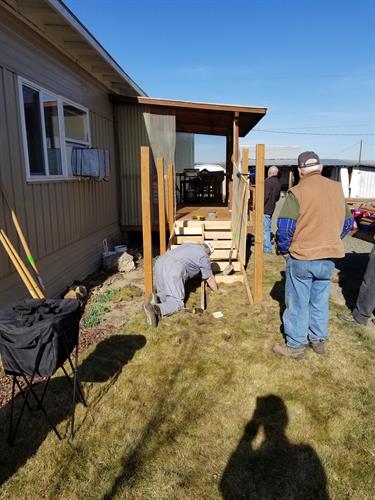 WDVA, Home Depot and Post 683 Help with building Wheelchair Ramps.