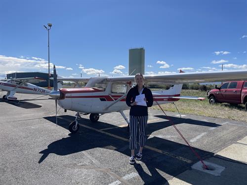 Brand new Flight Instructor, earned her certificate at Eburg Aero