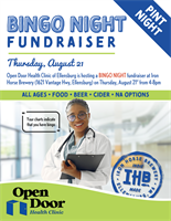 FIRST ANNUAL OPEN DOOR HEALTH CLINIC BINGO NIGHT FUNDRAISER