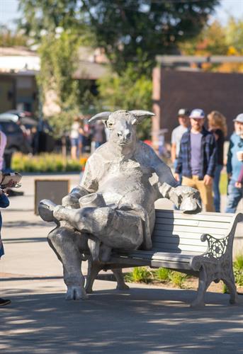 The Ellensburg Bull at home in Unity Park