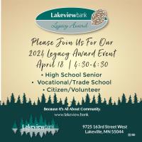 2024 Business After Hours: Lakeview Bank Legacy Award Ceremony