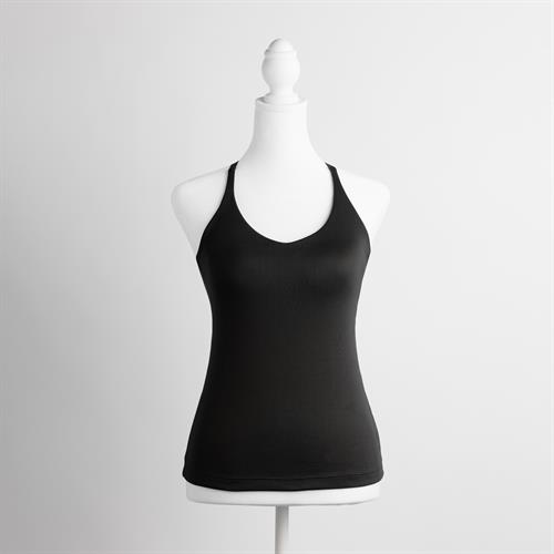 COMFYIST CAMI with Sewn-in Bra Cups in Black - Front View