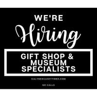 Staff: Event Specialist, Gift Shop Attendant & Museum Specialits, Support staff