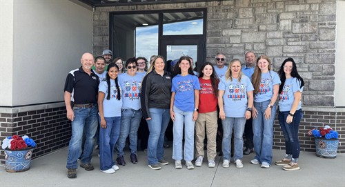 Shane's Pharmacy crew with  special guest Roby Bass, Board Chair of the Pierre Area Chamber of Commerce.