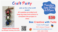 Craft Party - Patriotic mini-pot door hanger