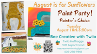 August Sunflower Paint Party