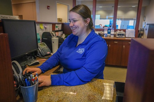 Mariah, one of our exceptional tellers.  Always ready to help with a smile.