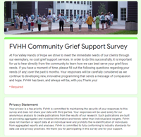 Fox Valley Hands of Hope Community Grief Support Survey
