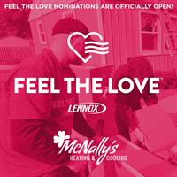 McNally's Heating and Cooling to Spread Warmth and Comfort Through Lennox Feel the Love Initiative