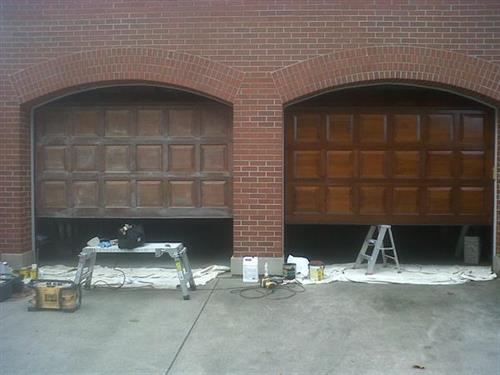Refinishing of garage door