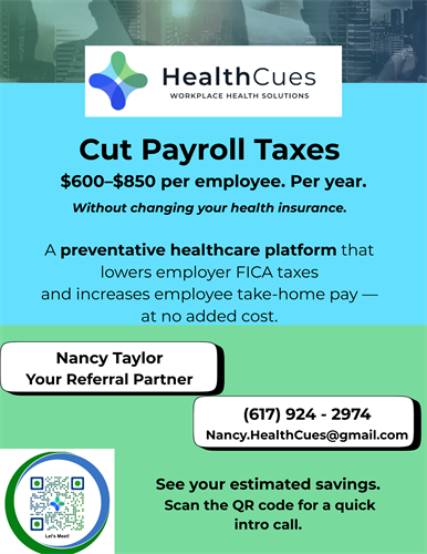 Here's how to cut payroll taxes and bring a preventative healthcare platform on board in your business.