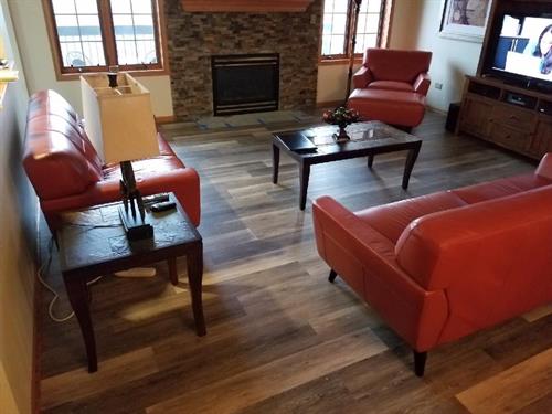 Blackstone Oak COREtec Plus LVP installed in Tinley Park Condo Blackstone Oak COREtec Plus LVP installed in Tinley Park Condo
