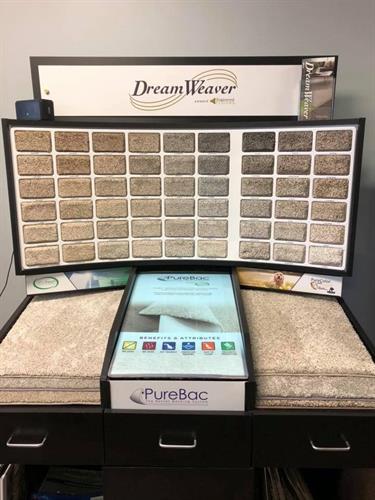 Dream Weaver Carpet Display in our Tinley Park Showroom on 171st St at LaGrange Dream Weaver Carpet Display in our Tinley Park Showroom on 171st St at LaGrange