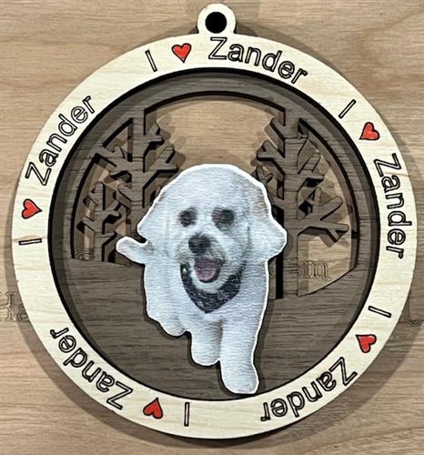 Pet Ornament with photo & custom text