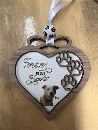 Pet Memorial Ornament - personalized with name & picture
