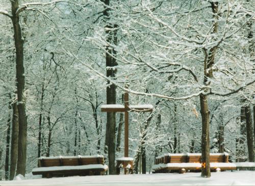 Winter View of Outdoor Worship Area