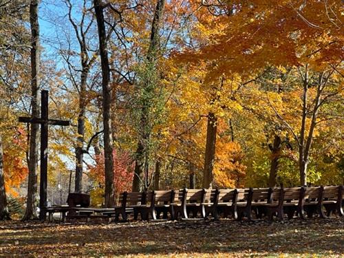 Outdoor Worship Area in the Fall