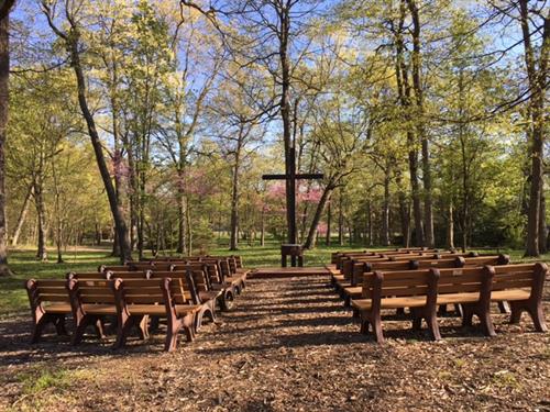 Spring View of Outdoor Worship Area