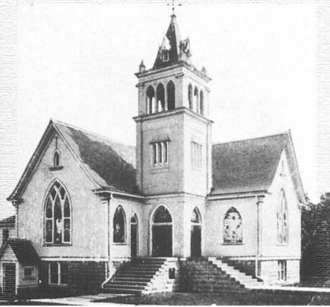 Third Methodist church building for New Lenox 1899-1976