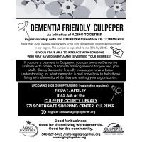 Dementia Friendly Culpeper FREE Training
