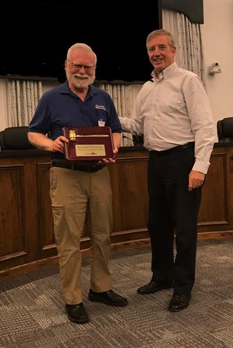 Outgoing chair (David Reuther) and incoming chair (Jim Restel) Jan 2020