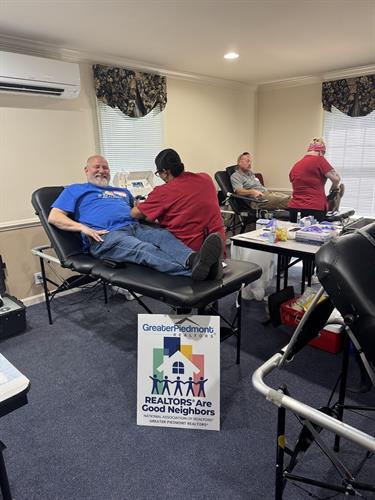 Some of the participants at the Greater Piedmont REALTORS® Annual Blood Drive with Red Cross.
