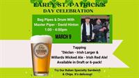 Early St. Patrick's Day Celebration - Bag Pipes & Drum with Master Piper, David Hinton at Beer Hound Brewery on March 9!