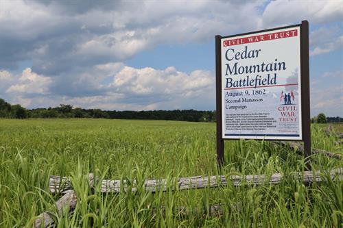 View of Cedar Mountain Battlefield from US Route 15