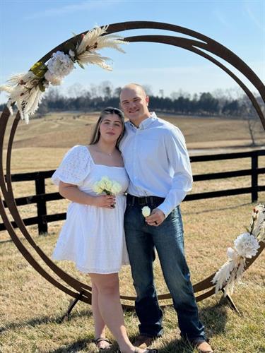 Recent wedding on the farm