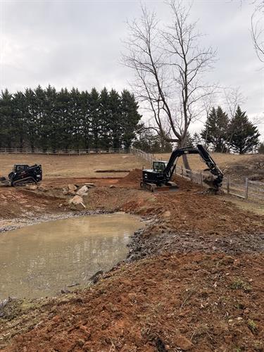 Lot CLearing, Pond installation