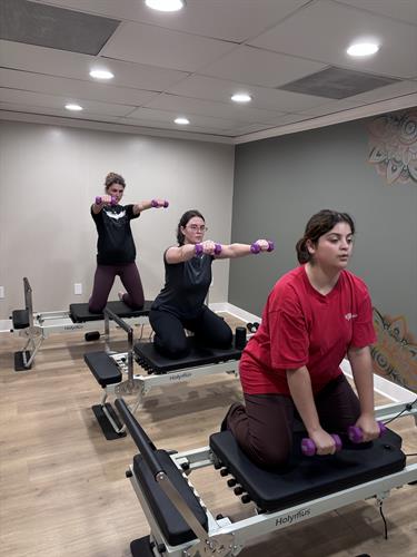 Arm work on the reformer Arm work on the reformer
