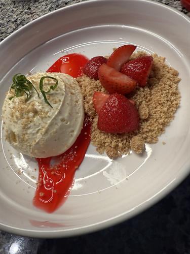 Deconstructed Strawberry Cheesecake.