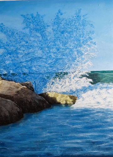 Exploding Wave (oil on canvas)