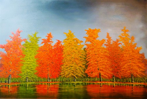Reflections (oil on canvas)