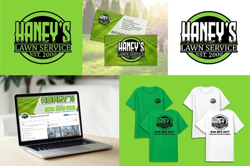 Haneys lawn service brand identity