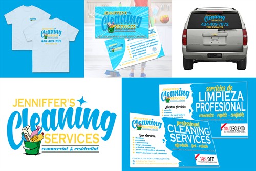 Jennifer's cleaning services brand identity