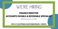Culpeper Wellness Foundation seeks candidates for Finance Director and Accounts Payable & Receivable Specialist positions