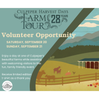 Volunteer at the 28th Annual Culpeper Farm Tour