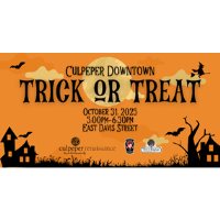 BOO!  It’s Culpeper Downtown Merchant Trick or Treat!