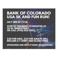 USA 5k and Fun Run hosted by Bank of Colorado 